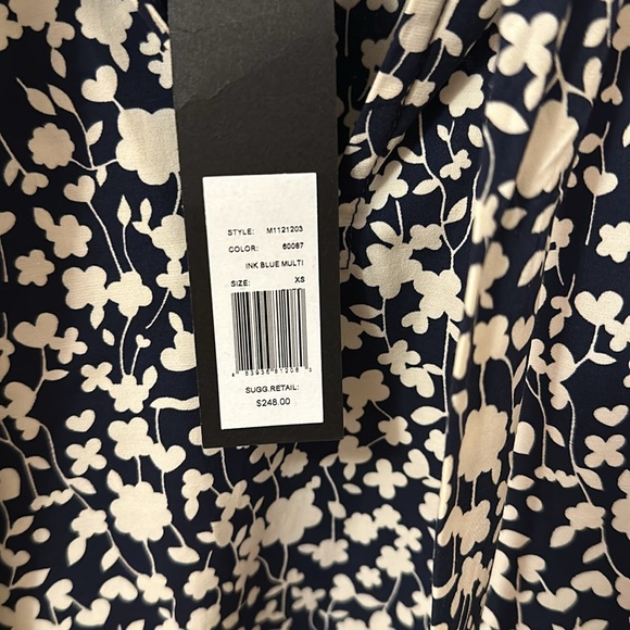 NWT Marc by Marc Jacob’s ribbon tie front floral print blouse size xsmall - Picture 6 of 8